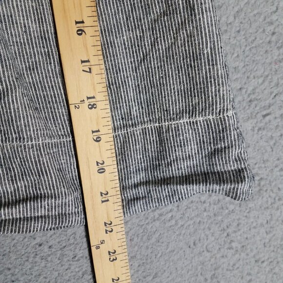 Eileen Fisher Skirt Women's Large Gray Striped Organic Hemp A-Line Office Career - Picture 6 of 10